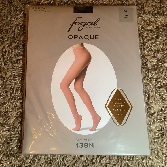 Fogal semi opaque pantyhose, 30 denier, style 138N, color noir (black), size: M - Picture 1 of 12